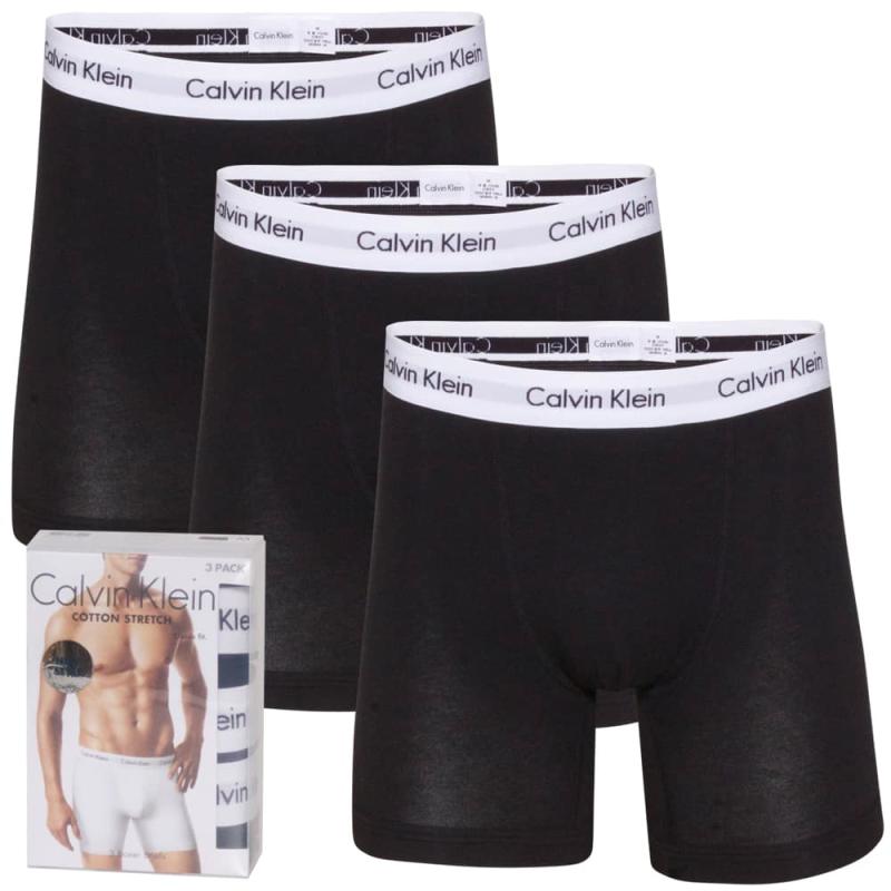 Calvin Klein 3-Pak Boxer Briefs - Sort Underbukser