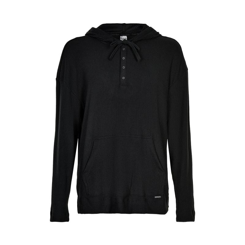 Calvin Klein Hoodie Natskjorte - Sort til Dame