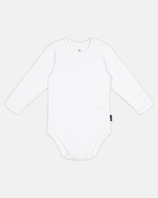 Bambus Langærmet Body i Hvid til Baby - Hurtig Levering!
