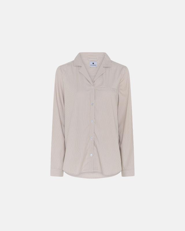 Bambus Natskjorte i Sand - Komfortabel Loungewear til Kvinder