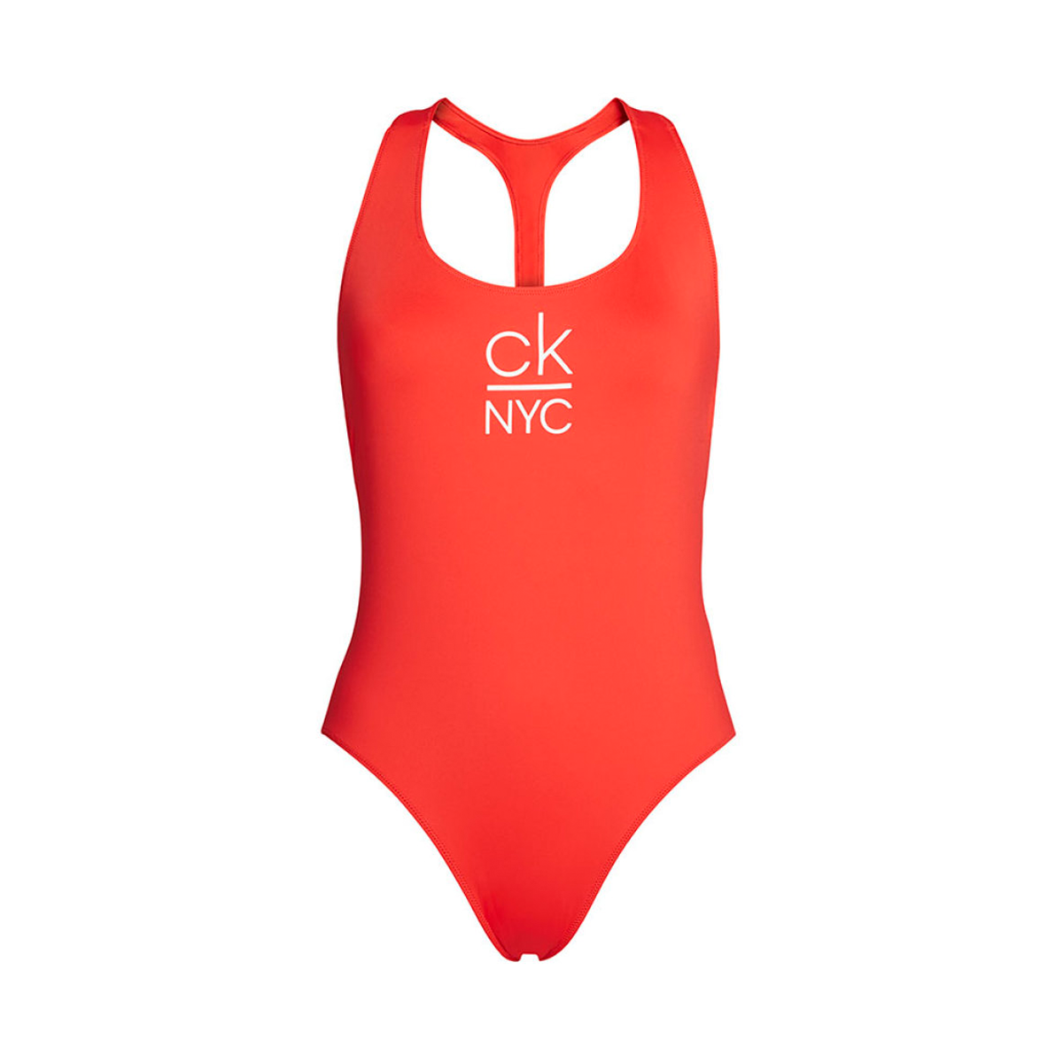 Calvin Klein Rød Scoop Badedragt Uden Bøjle - Fri Fragt!