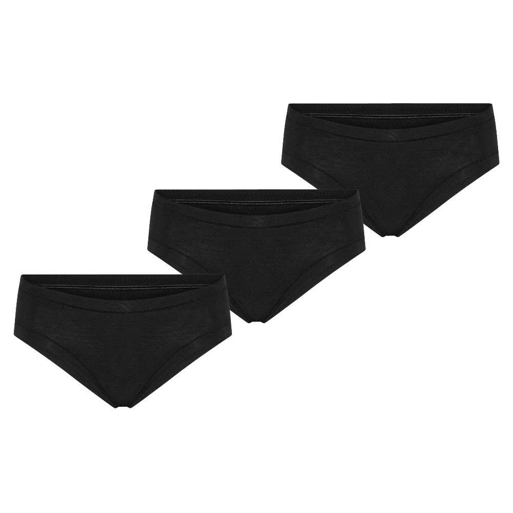 3-pak bambus hipster trusser, sort str. XS