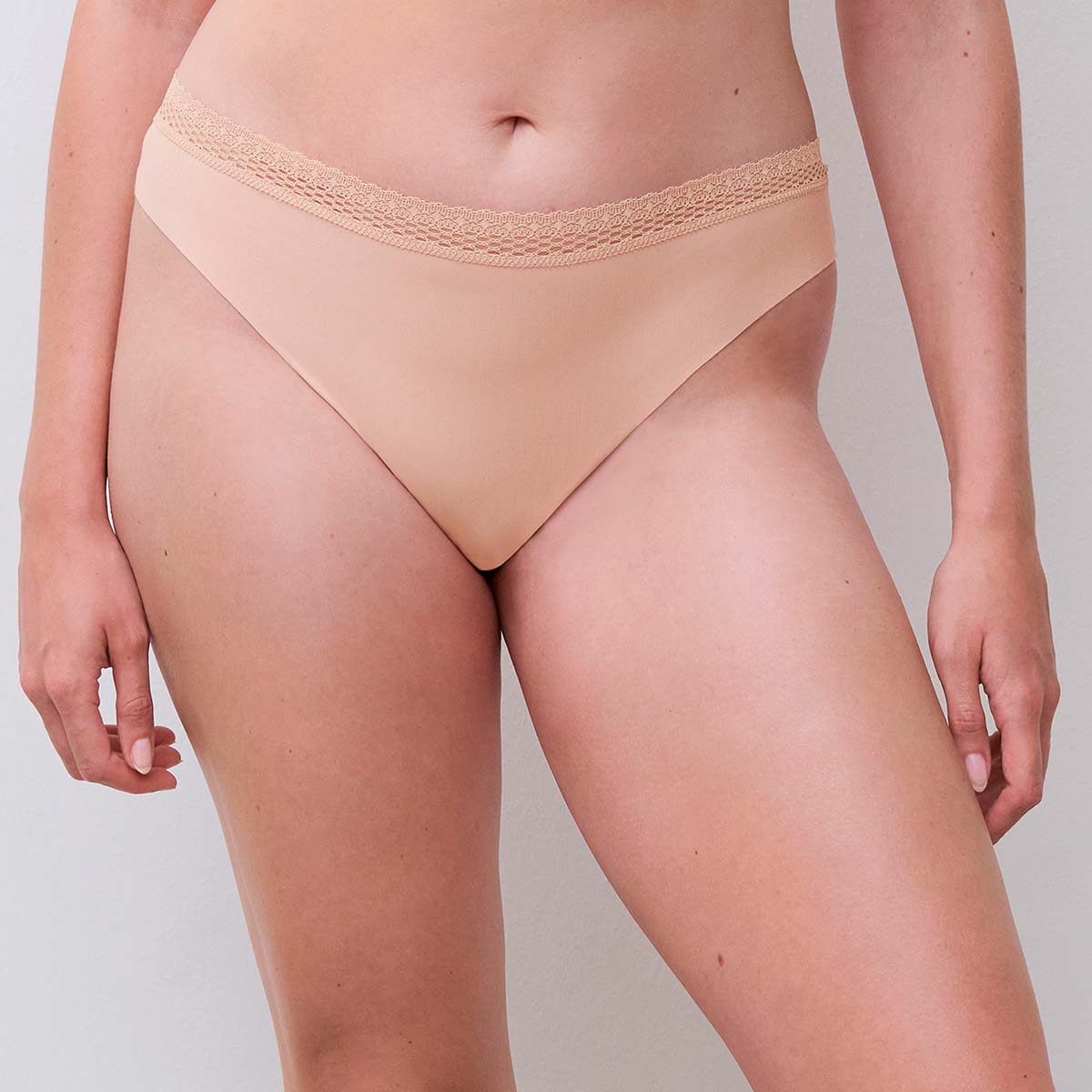 Chantelle Cozy Chic tanga trusse, nude, Størrelse: S, Dame
