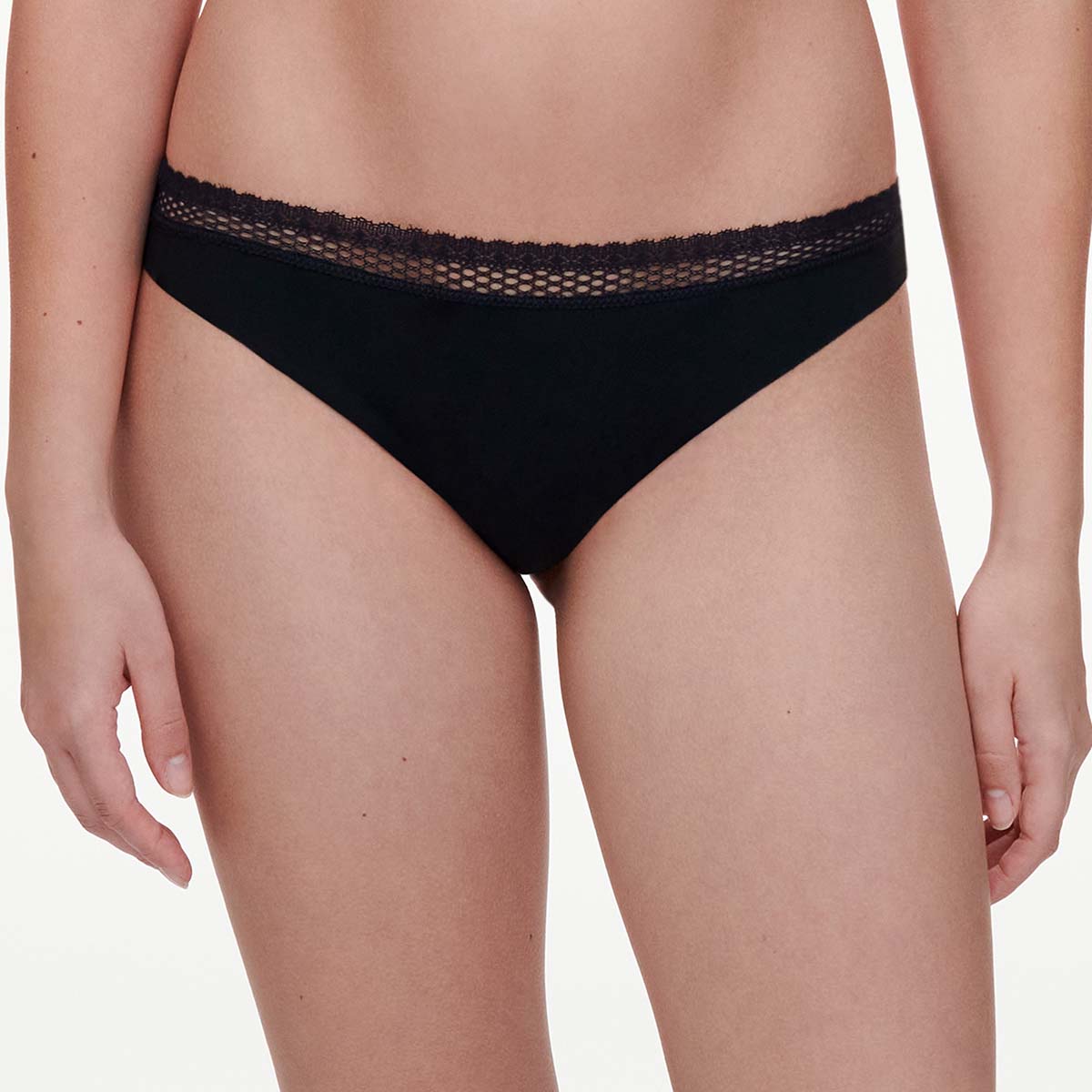 Chantelle Cozy Chic tanga trusse, sort, Størrelse: S, Dame